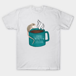 Coffe The Key to My Survival T-Shirt